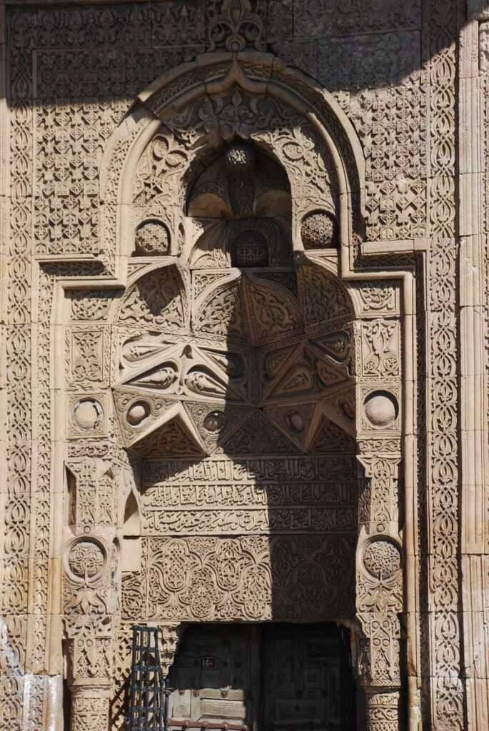 The deeply carved stone portal of the Divriği Great Mosque and Hospital