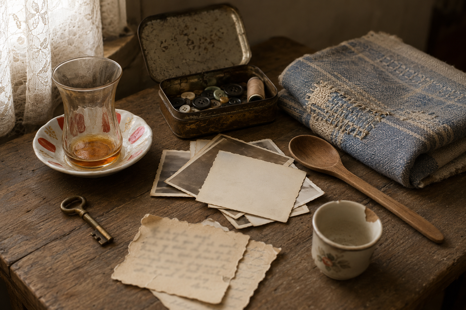 An original domestic still life of objects kept across generations