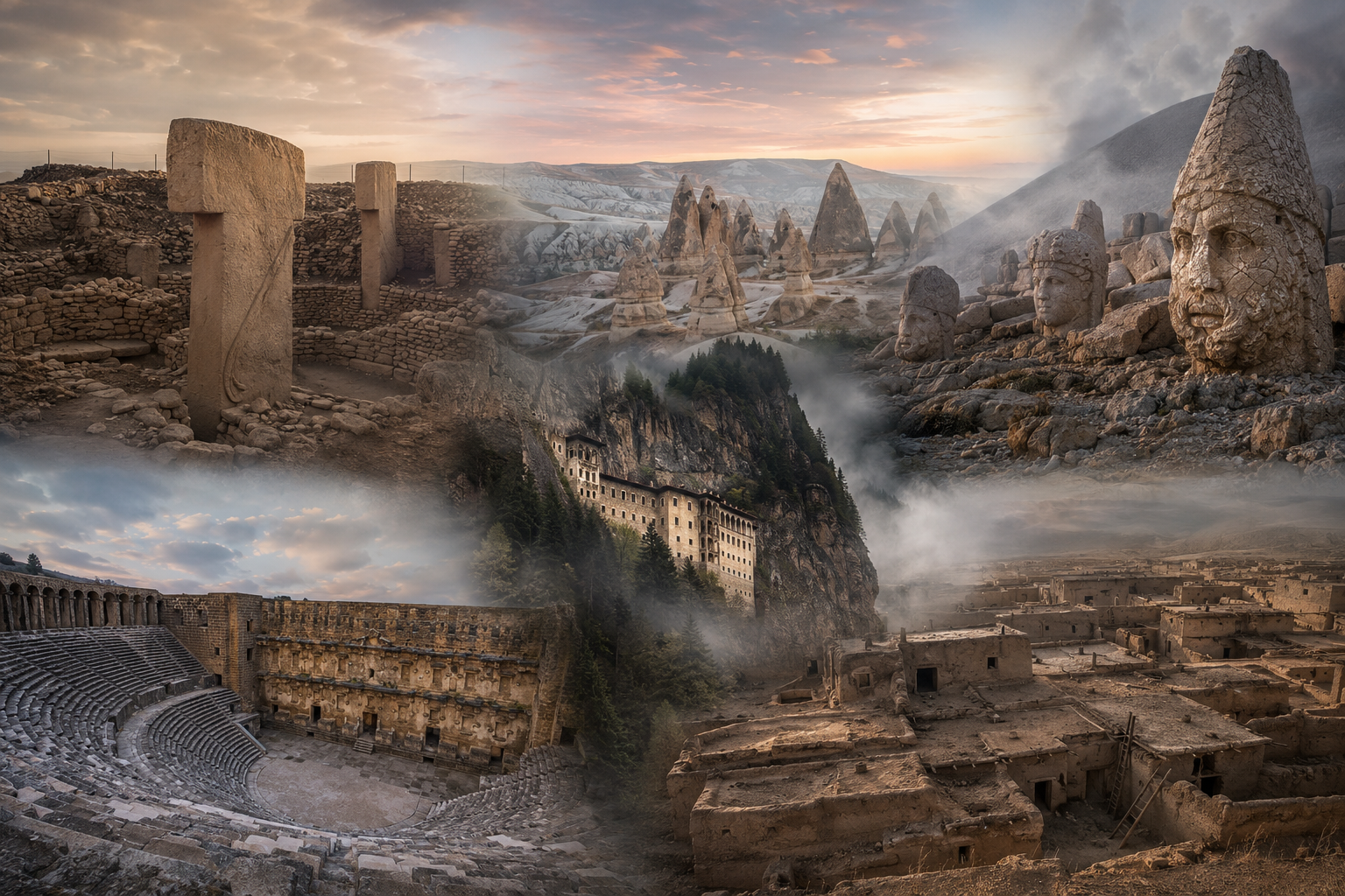 An original visual essay of six archaeological and cultural landscapes in Türkiye