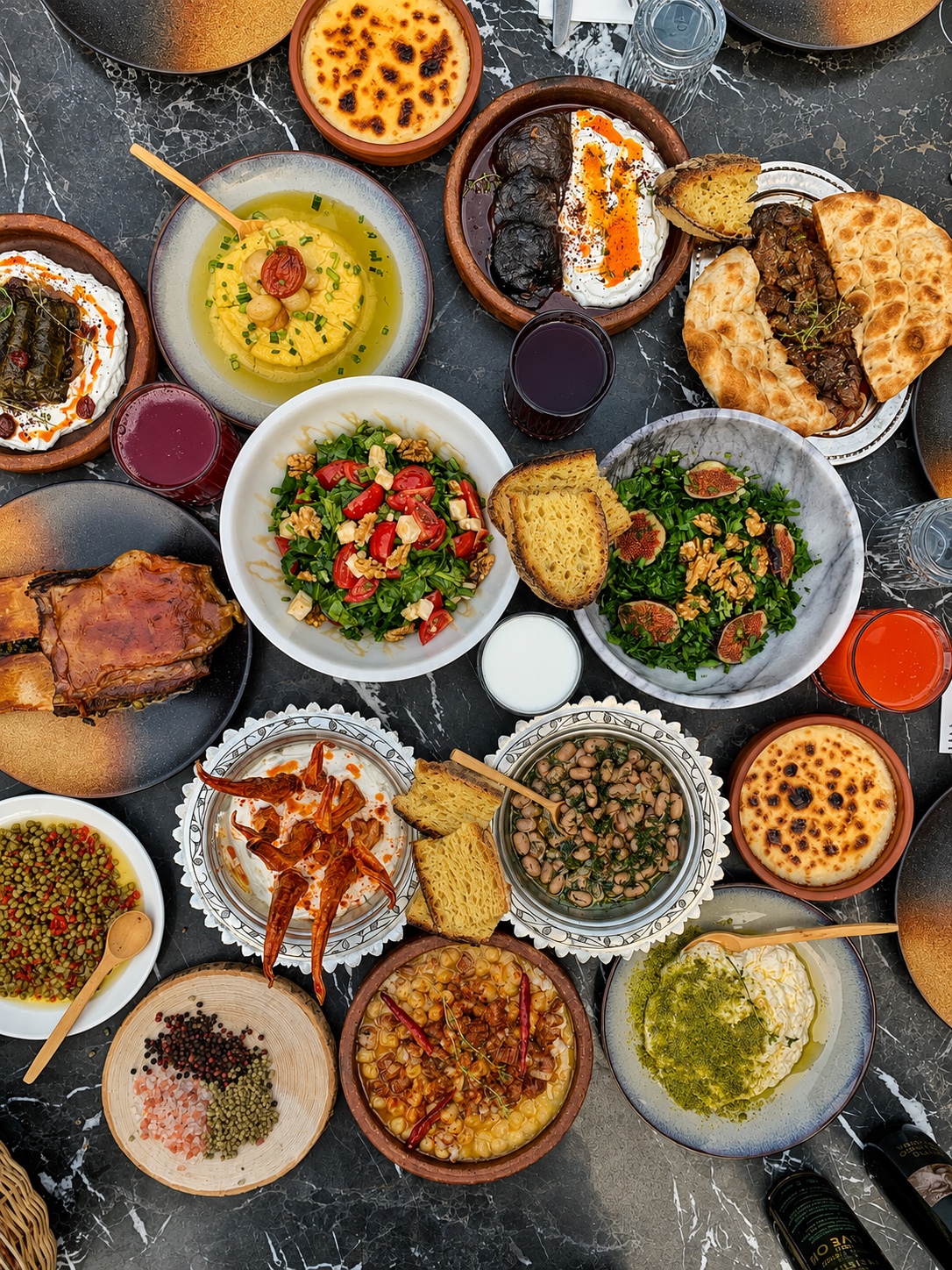 A generous table of dishes from across Türkiye