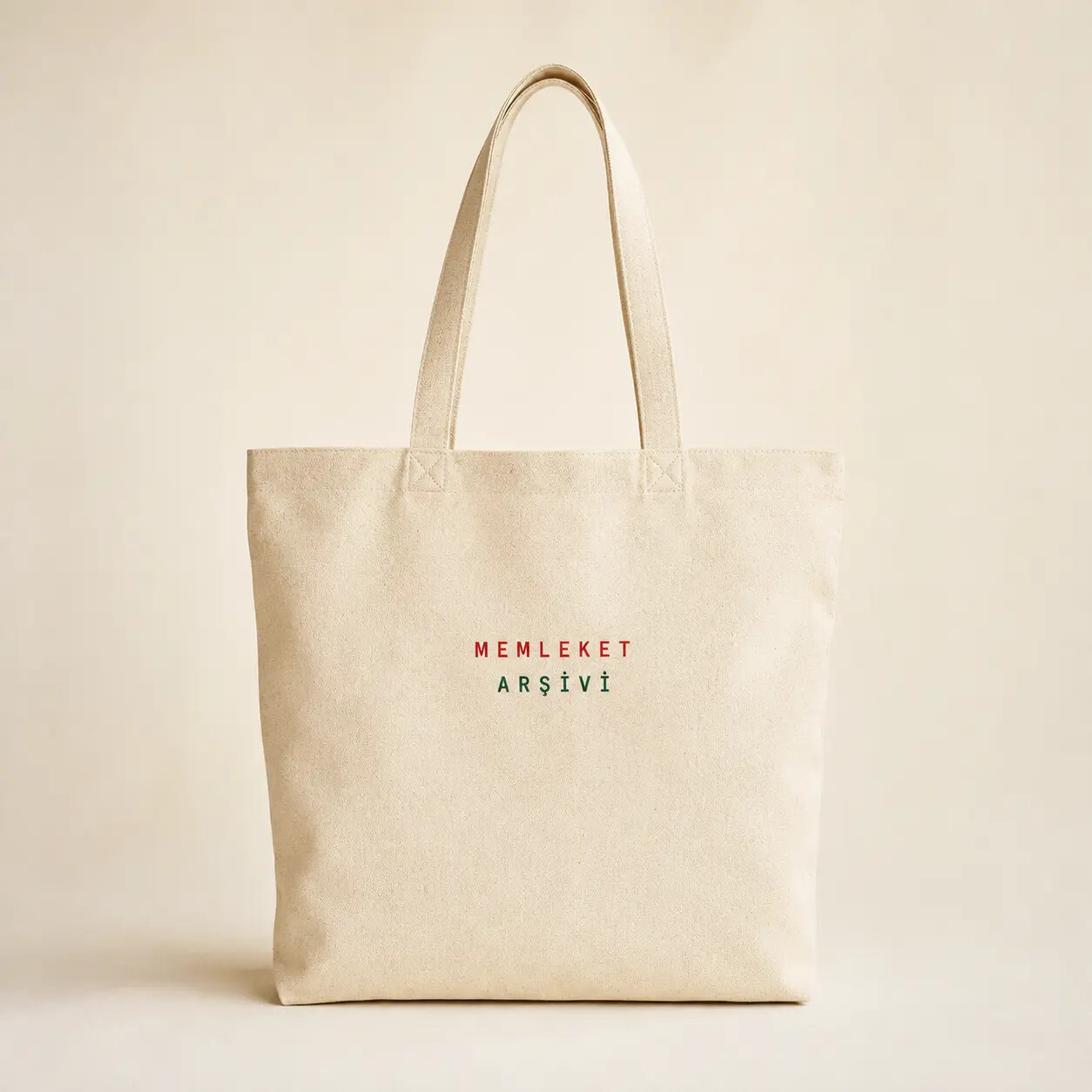 Natural canvas Memleket Archive tote bag