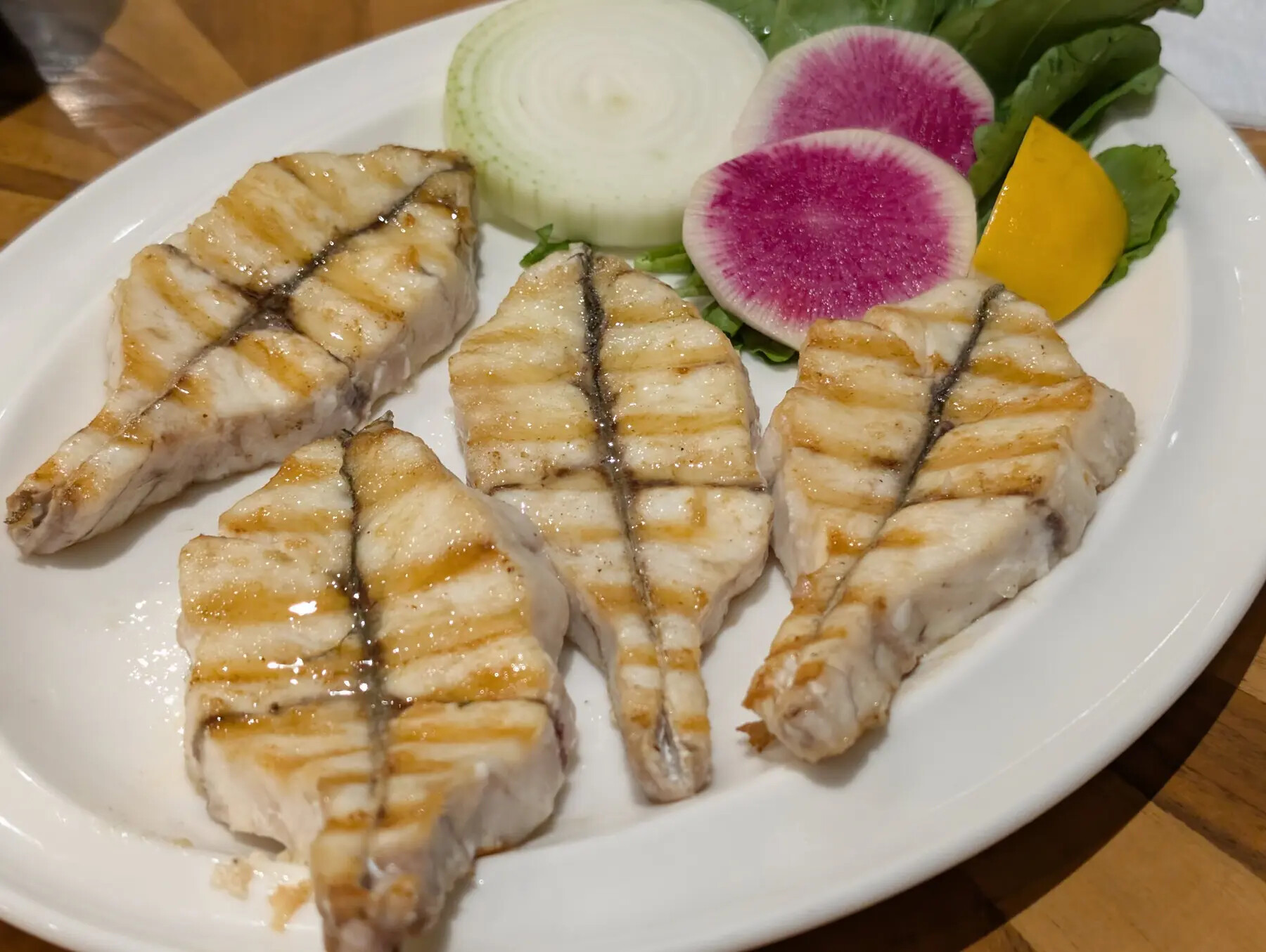 Grilled seasonal fish at Marmara Balık